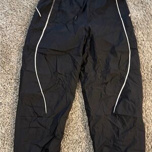 lululemon athletica Black Track Pants with White Accents
